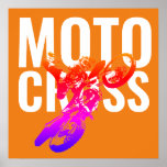 Motocross Motorrad Pop Art Poster<br><div class="desc">Motocross Pop Art Image</div>