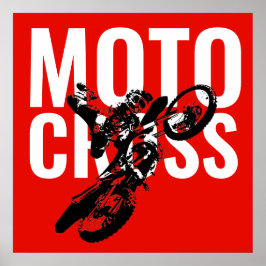 Motocross Motorrad Pop Art Poster