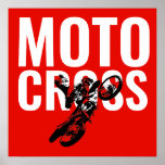 Motocross Motorrad Pop Art Poster<br><div class="desc">Motocross Pop Art Image</div>