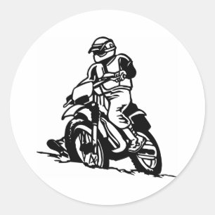 Motocross-Motorrad Runder Aufkleber