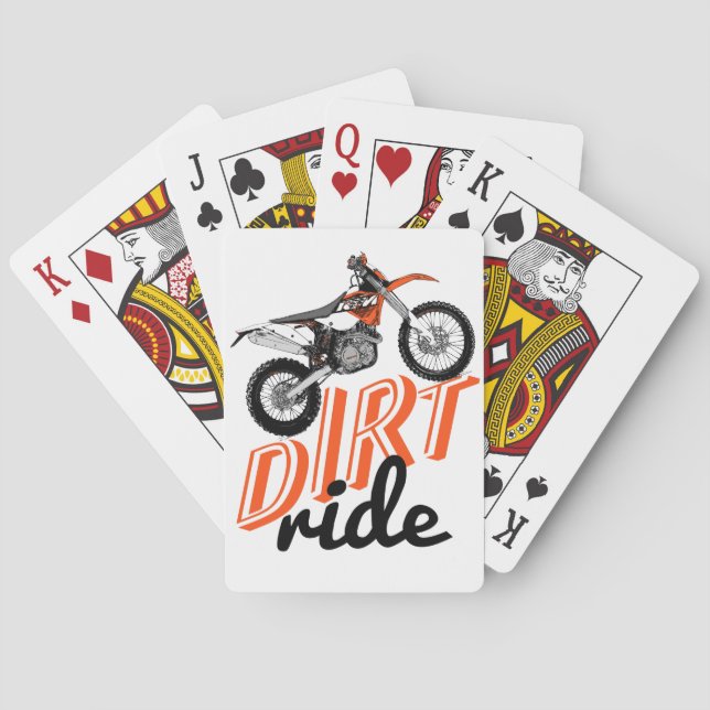 Motocross-Motorräder Spielkarten (Rückseite)