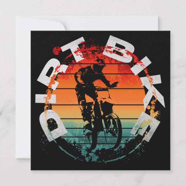 Motocross-Motorradfahrer Einladung (Vorderseite)