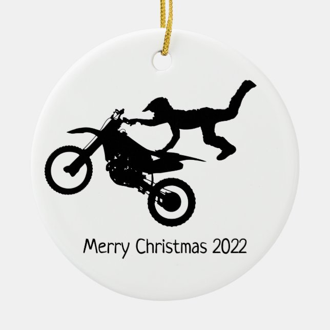 Motocross-Ornament Keramik Ornament (Vorne)