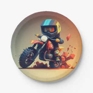 Motocross Party Napkins Papierplatte Pappteller