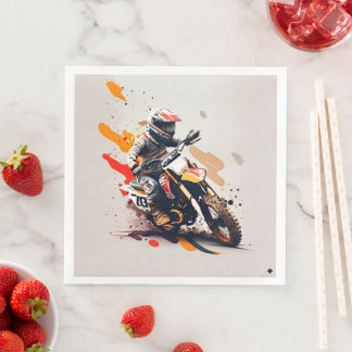Motocross Party Napkins Serviette