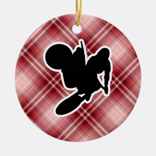 Motocross-Peitsche Keramik Ornament (Vorne)