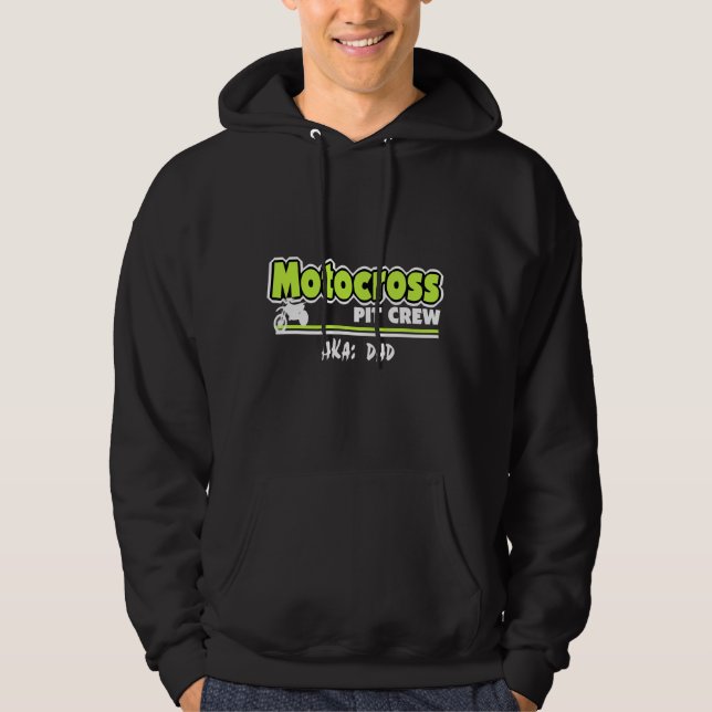 Motocross Pit Crew Vater Hoodie (Vorderseite)