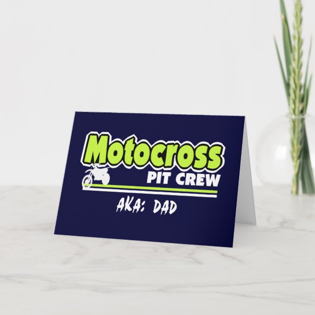 Motocross Pit Crew Vater Karte (Vorderseite)