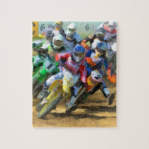 Motocross Race Graphic Art Puzzle