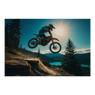 Motocross Racer am Spirit Lake Poster