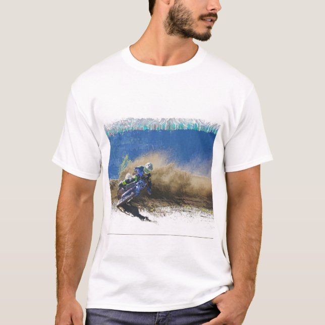 Motocross Racer Artwork Geschenke T-Shirt (Vorderseite)