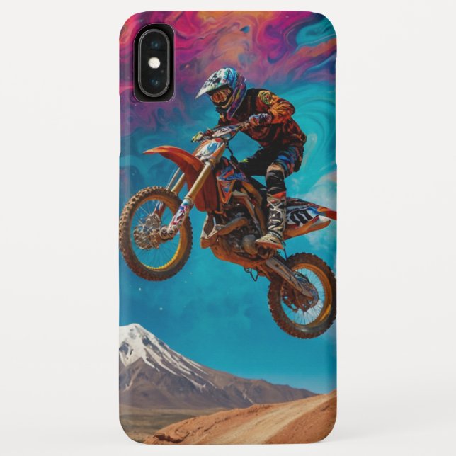 Motocross Racer auf der Bergbahn Case-Mate iPhone Hülle (Rückseite)