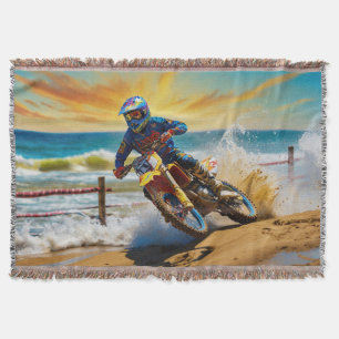 Motocross-Racer beim Beach Race Decke