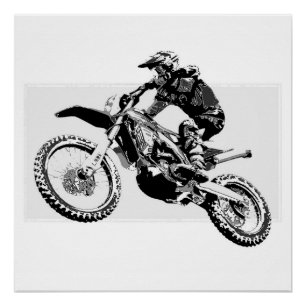 Motocross Racer Design Poster