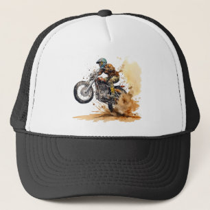 Motocross Racing Action Graphic Truckerkappe