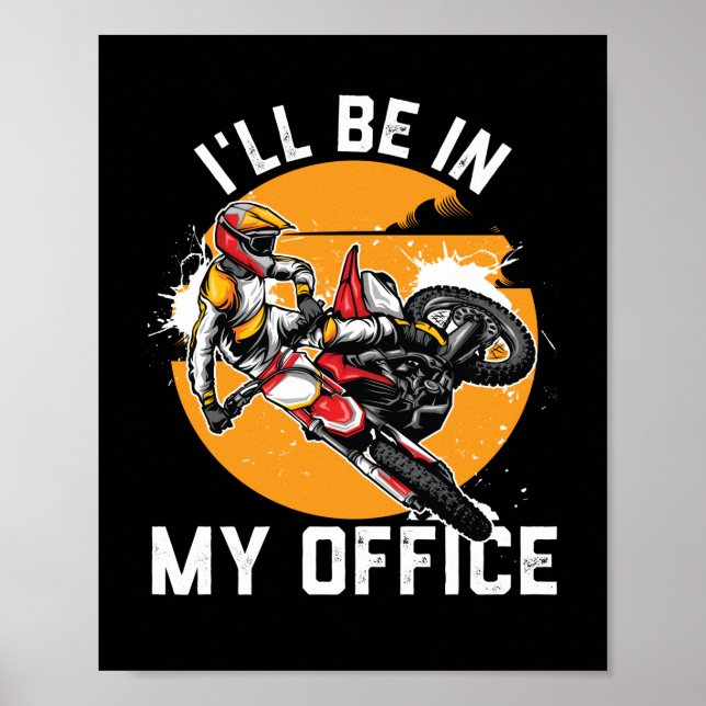 Motocross Racing Geschenk für Männer MTX Dirt Bike Poster (Vorne)