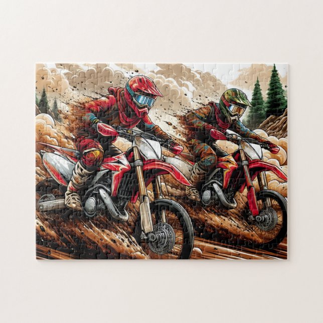 Motocross-Rennen Puzzle (Horizontal)