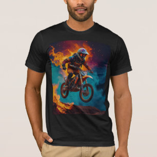 Motocross-Rennfahrer & Vulkanausbruch T-Shirt