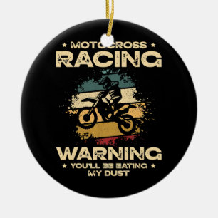 Motocross-Rennsport Retro-Dirtbike-Motorrad Keramik Ornament
