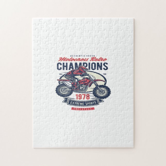 Motocross-Retro-Champions Puzzle (Vertikal)