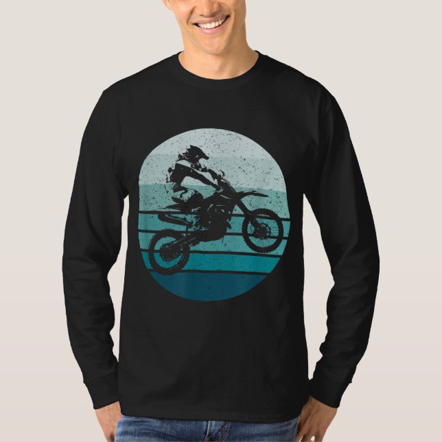 Motocross Retro Vintag Dirt Bike T-Shirt (Vorderseite)