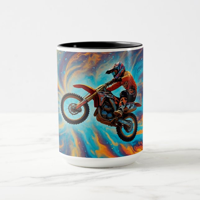 Motocross Rider and Dreamscape Tasse (Zentrum)