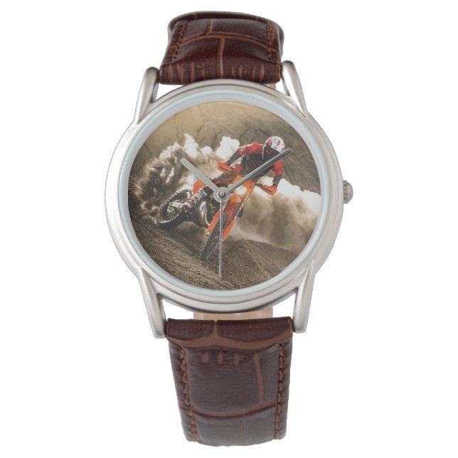Motocross Rider Armbanduhr (Vorderseite)
