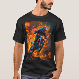 Motocross Rider auf einem Vulkan T-Shirt