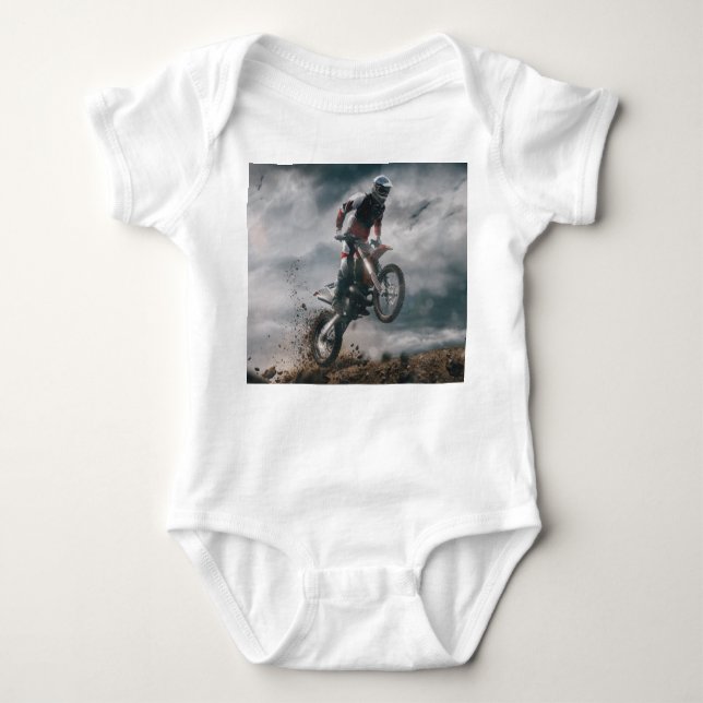 Motocross Rider Baby Strampler (Vorderseite)