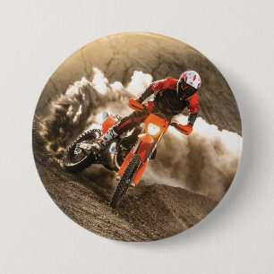 Motocross Rider Button