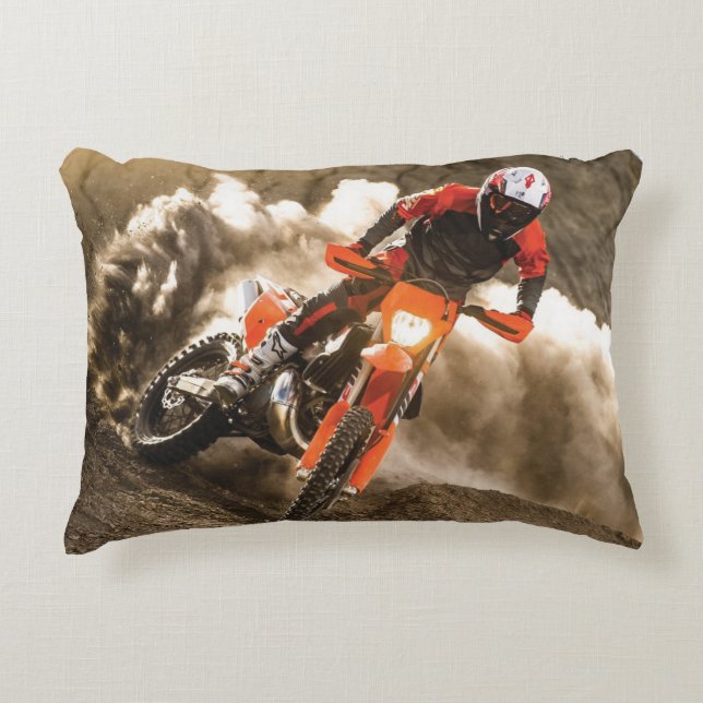 Motocross Rider Dekokissen (Vorderseite)