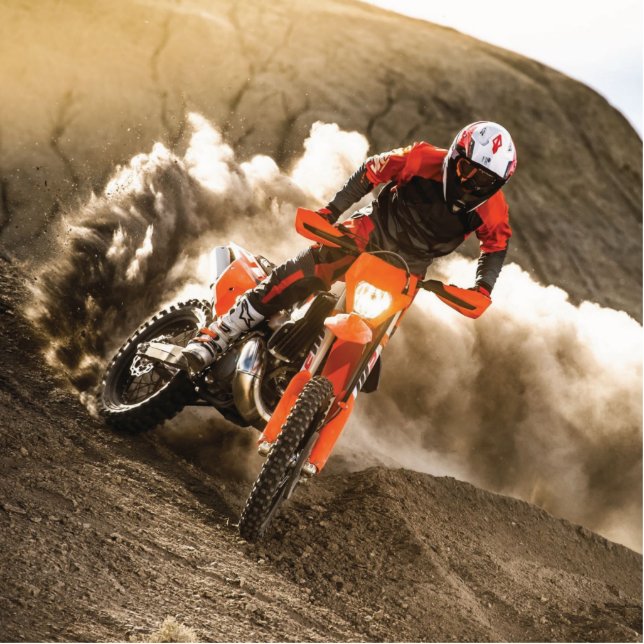 Motocross Rider Freistehende Fotoskulptur (Vorne)