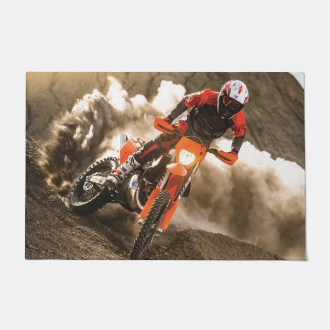 Motocross Rider Fußmatte (Vorderseite)