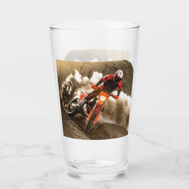 Motocross Rider Glas (Vorderseite)