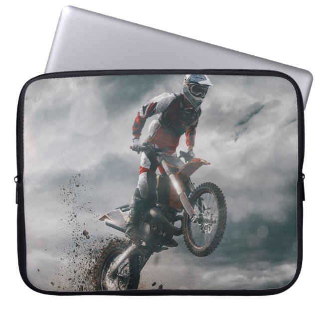 Motocross Rider Laptopschutzhülle (Vorderseite)