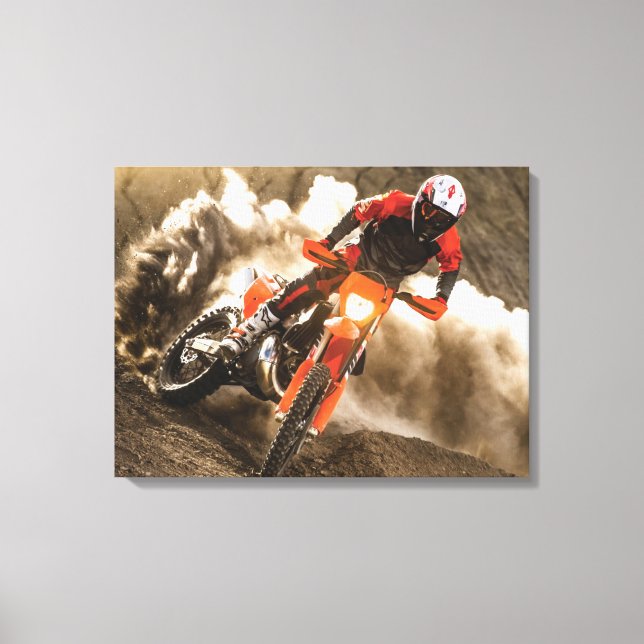 Motocross Rider Leinwanddruck (Vorderseite)