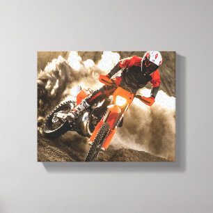 Motocross Rider Leinwanddruck