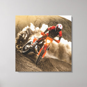 Motocross Rider Leinwanddruck
