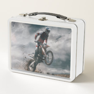 Motocross Rider Metall Brotdose