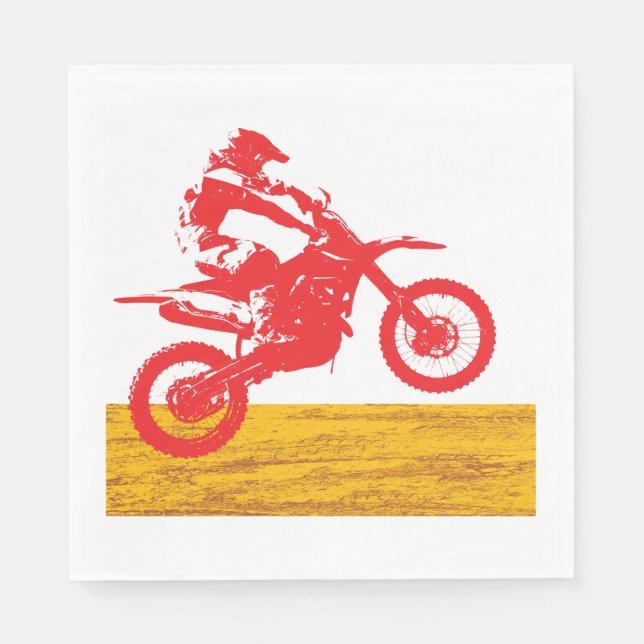Motocross Rider Serviette (Vorderseite)