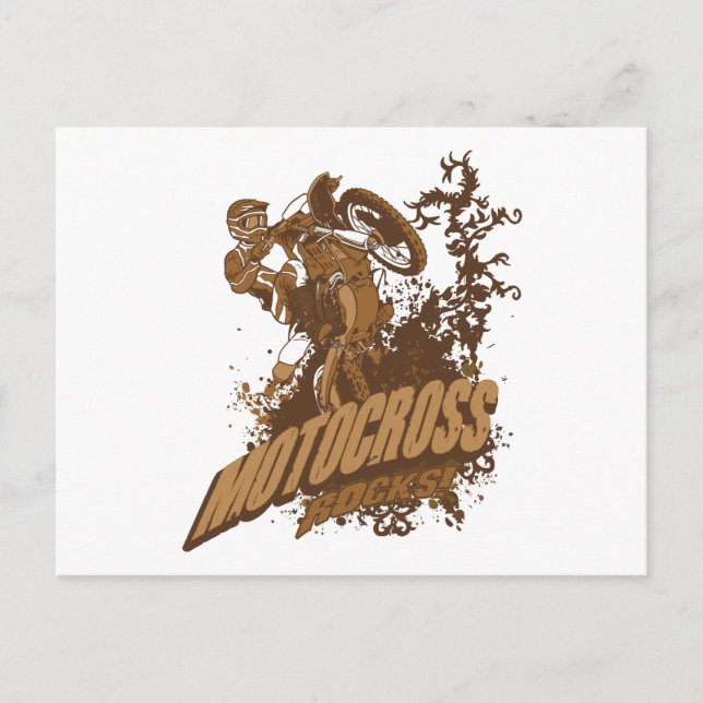 Motocross Rocks! Postkarte (Vorderseite)