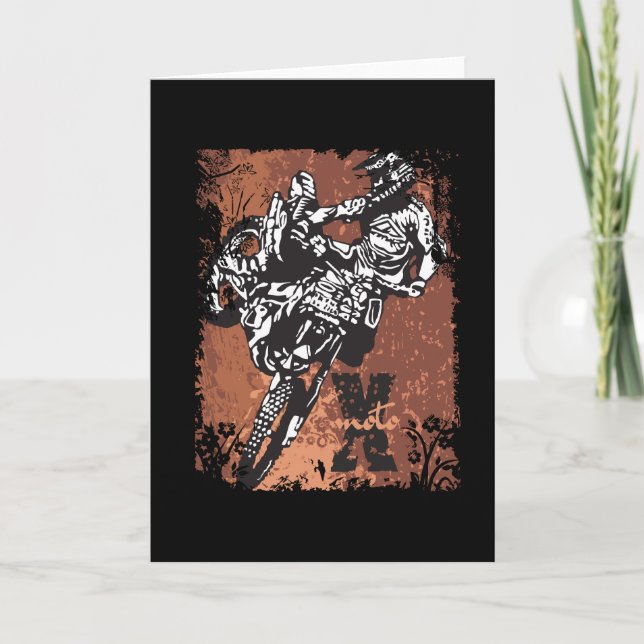 Motocross-Schmutz Karte (Vorderseite)