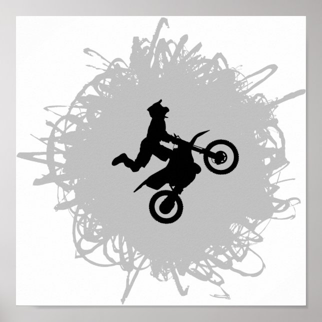 Motocross Scribble Style Poster (Vorne)