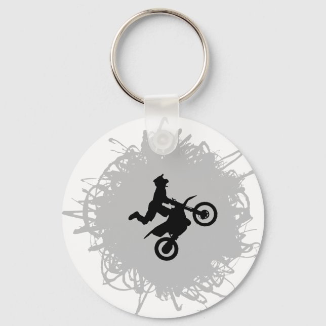 Motocross Scribble Style Schlüsselanhänger (Vorderseite)