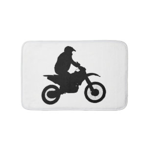Motocross-Silhouette Badematte