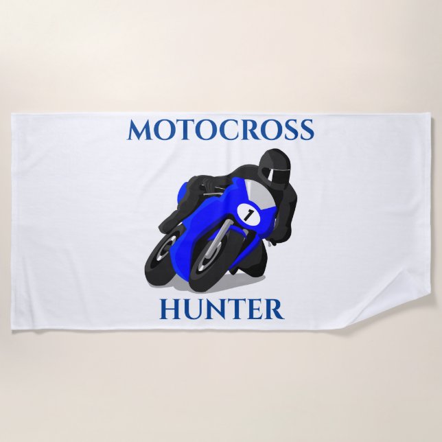MOTOCROSS Strandtuch. Strandtuch (Vorderseite)