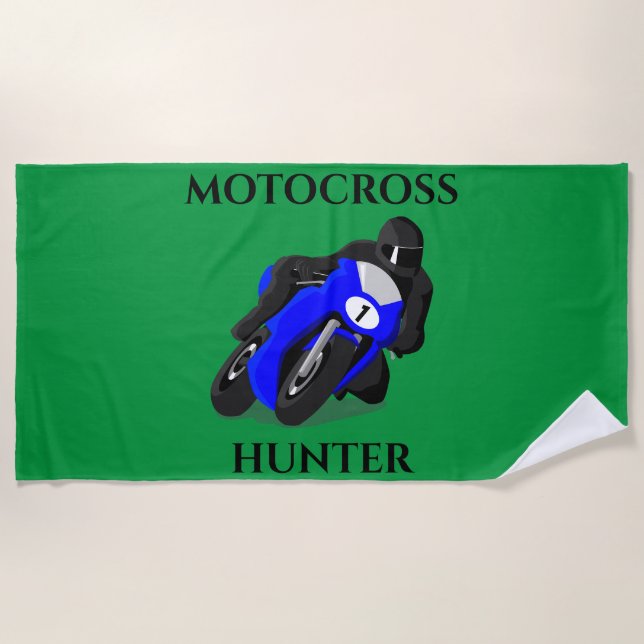 MOTOCROSS Strandtuch. Strandtuch (Vorderseite)