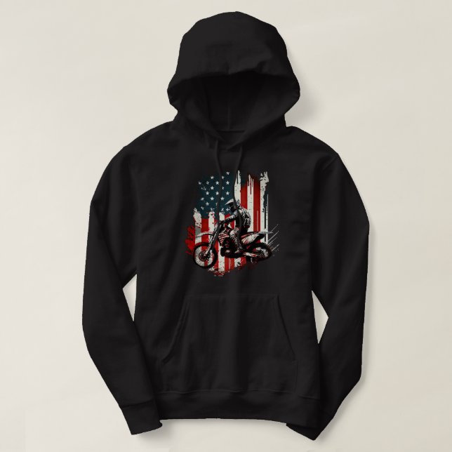 Motocross Supercross FMX Fahrer Dirt Bike Freestyl Hoodie (Design vorne)