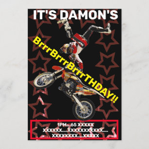 MOTOCROSS SUPERCROSS MOTORRAD EINLADUNG