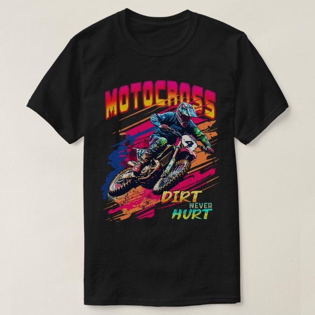 Motocross Supercross Race Dirt Bike Racing Dirt Ne T-Shirt (Design vorne)